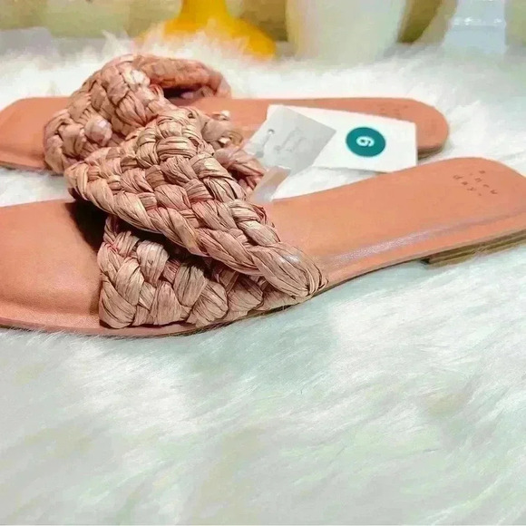 Women’s A New Day Nicolette Raffia Sandals in Pink Size 9 - Picture 4 of 6